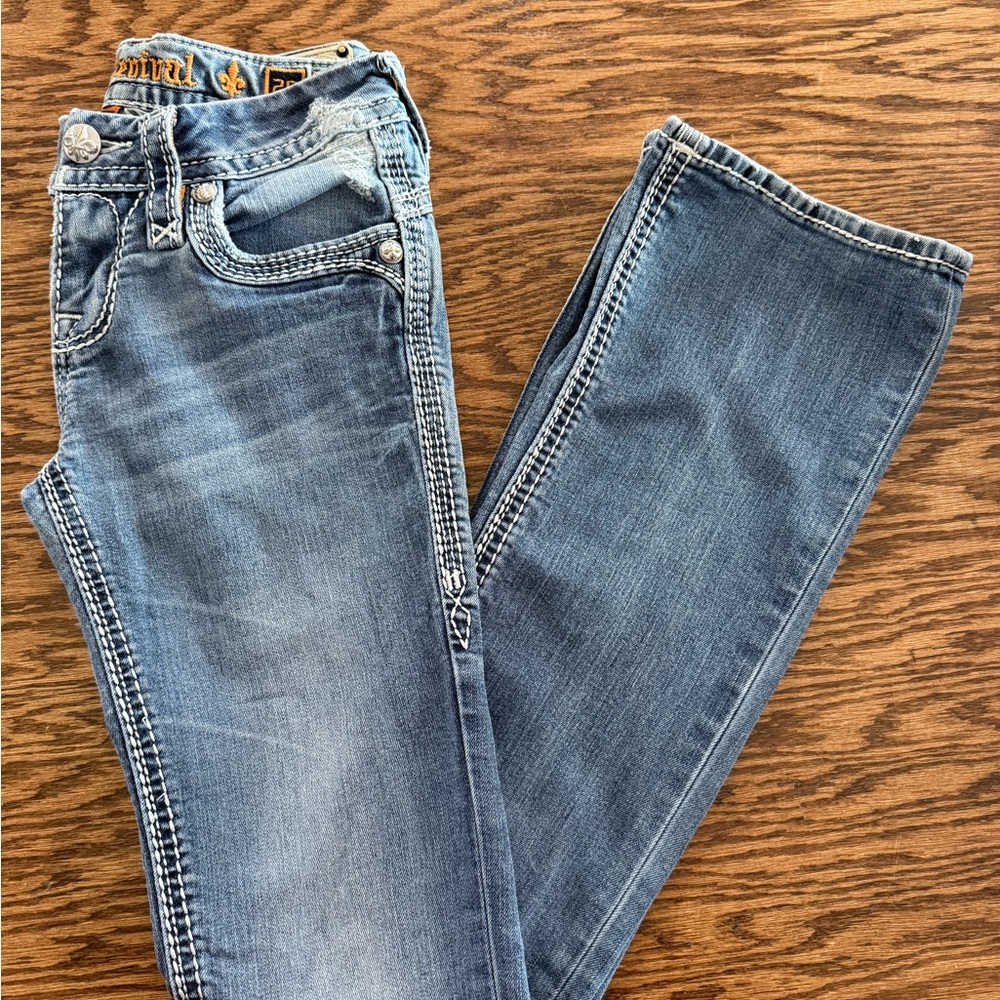 Rock Revival Light Blue Straight Leg Jeans